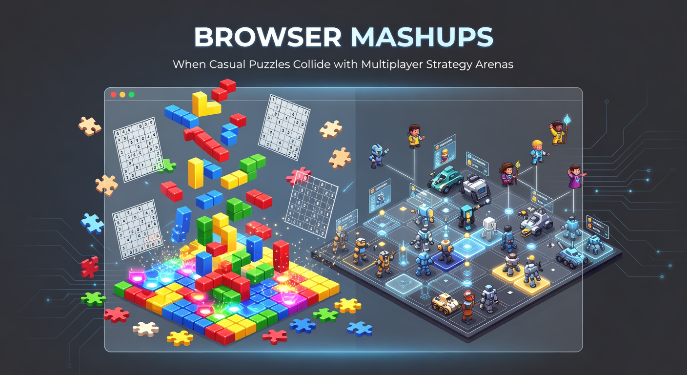 Dynamic in-game view of multiplayer browser mashup, depicting players coordinating puzzle solutions to counter strategic invasions on a shared world map with glowing alliance zones and resource nodes