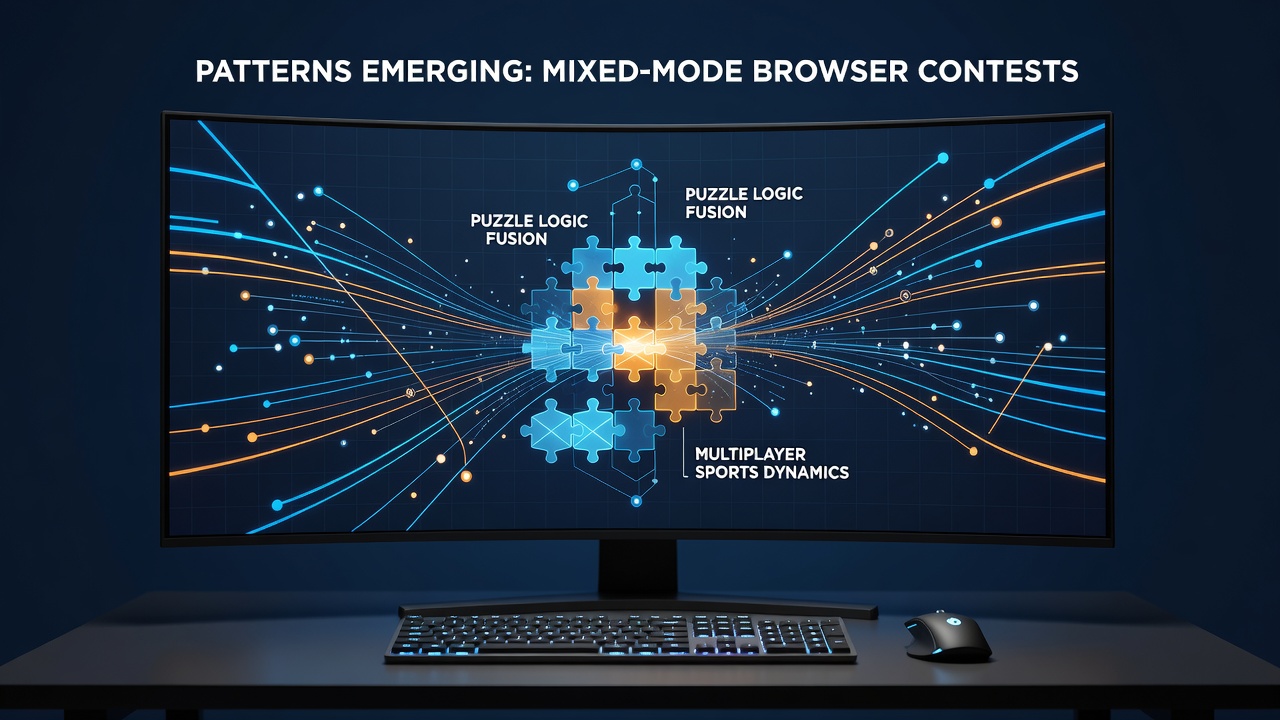 Players collaborating in a browser-based arena where puzzle elements intersect with team sports mechanics