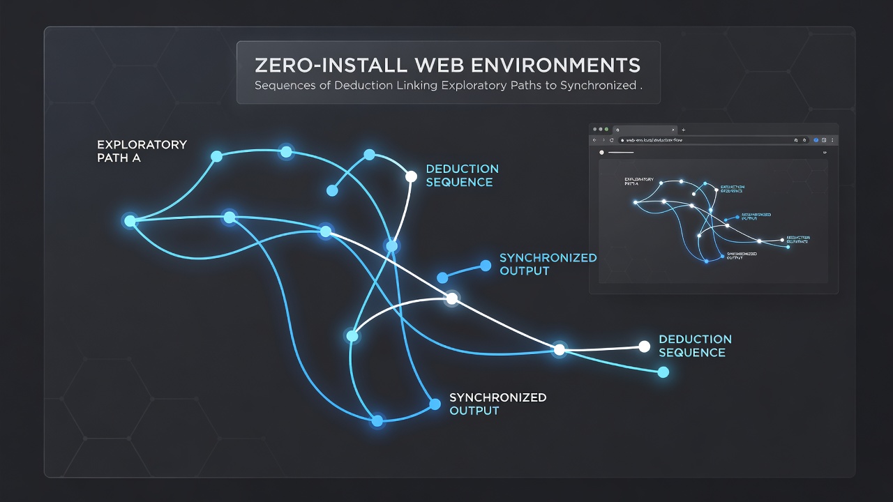 Team coordination dashboard in a zero-install athletic game showing exploratory paths and synchronized results