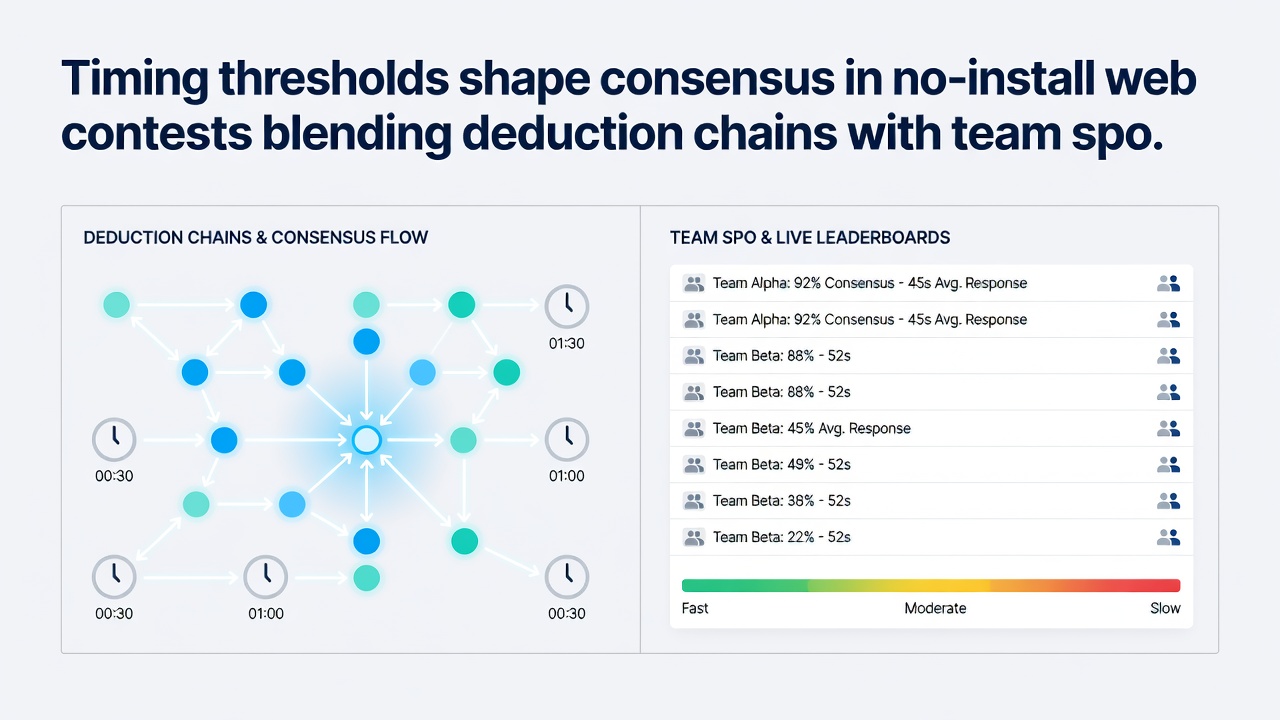 Team coordination screen capturing real-time consensus building during a deduction and athletic narrative round