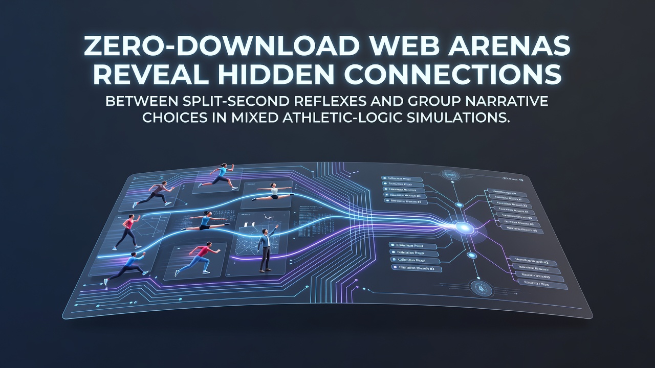 Players engaging in browser-based athletic logic simulations on zero-download platforms